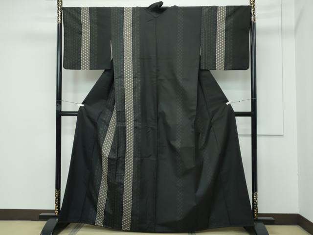 平和屋本店■極上　訪問着　本場大島紬地　刺し子　麻の葉間道　逸品　CZAA3336s5