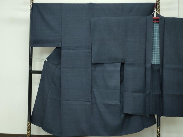 平和屋本店■極上　男性　本場結城紬　重要無形文化財　アンサンブル　100亀甲　総詰め　逸品　CZAA3370s5