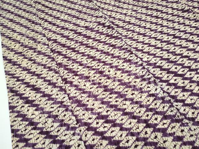 平和屋本店□極上 岩手の匠 草紫堂 南部絞り 紫根染 紬