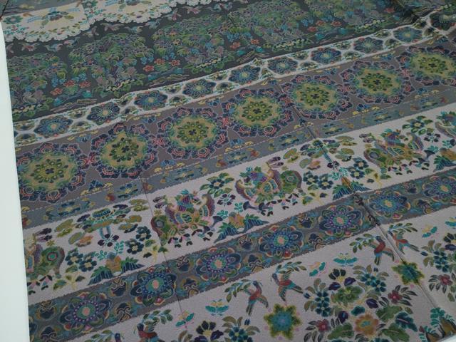 平和屋本店■極上　前田仁仙　仁仙更紗　訪問着　更紗動物正倉院花文　逸品　CZAA3381s5