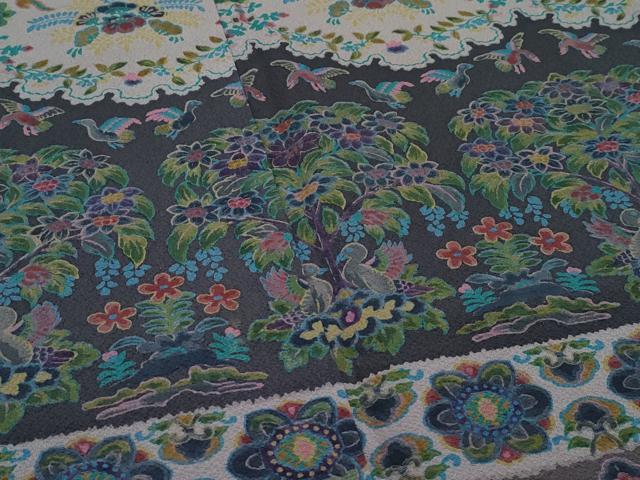 平和屋本店■極上　前田仁仙　仁仙更紗　訪問着　更紗動物正倉院花文　逸品　CZAA3381s5