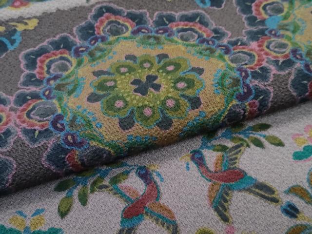 平和屋本店■極上　前田仁仙　仁仙更紗　訪問着　更紗動物正倉院花文　逸品　CZAA3381s5