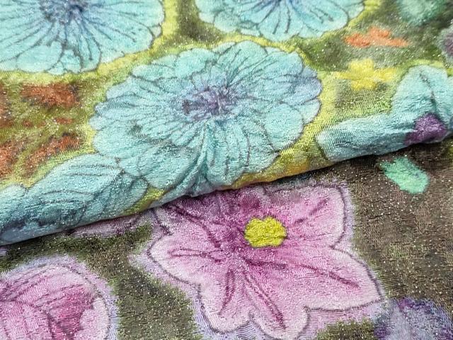 平和屋本店□極上 振袖 辻が花 絞り 暈し染め 銀通し地 逸品 CZAA3403s5