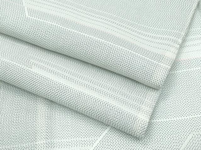 平和屋着物■極上　夏物　本場大島紬　夏大島　白大島　幾何学文様　逸品　CZAA3422s5