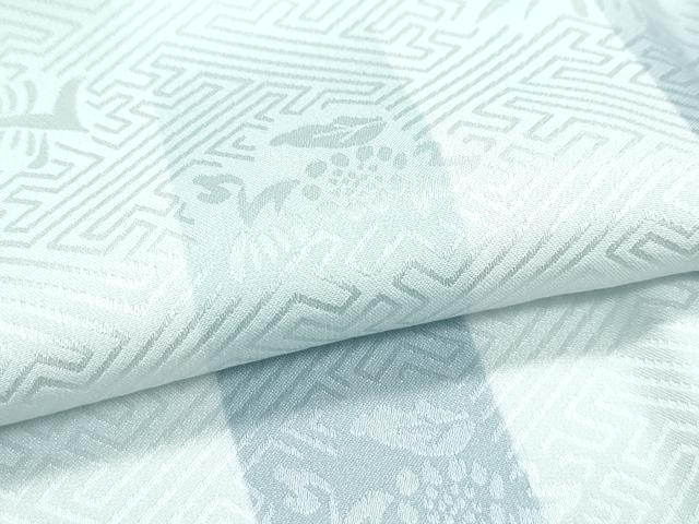 平和屋着物○上質な長襦袢 無双仕立て 市松文様 草花地紋 逸品 未使用