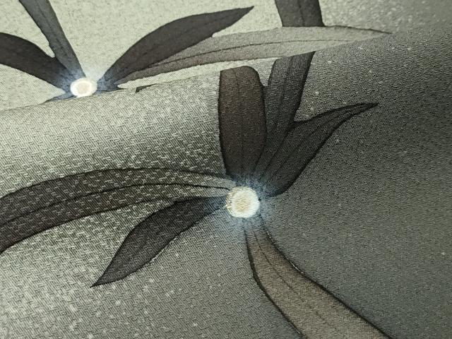 平和屋本店■極上　京都の名門ブランド　銀花仙　訪問着　草花文　暈し染め　藍媚茶色地　逸品　CZAA3439s5 平和屋本店□極上 京都の名門ブランド 銀花仙 訪問着 草花文