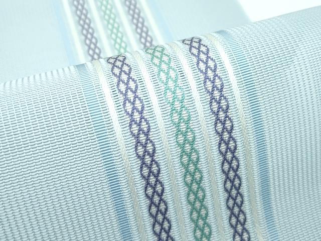 平和屋着物■極上　夏物　本場筑前博多織　半幅帯　間道　逸品　未使用　CZAA3476s5 平和屋着物□極上 夏物 本場筑前博多織 半幅帯 間道 逸品 未使用