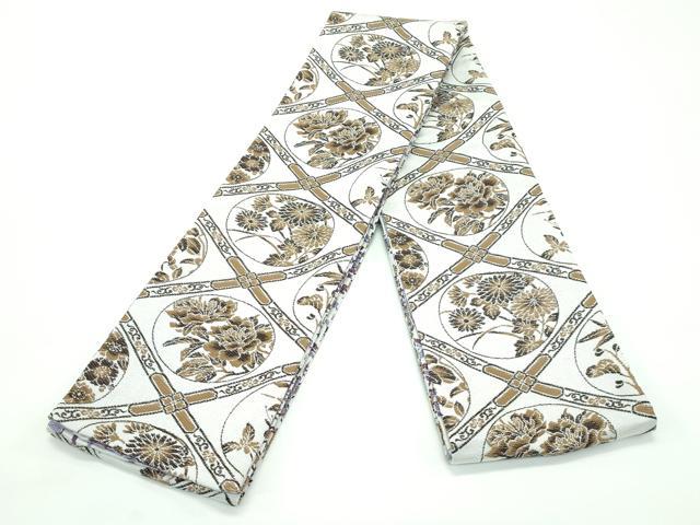 平和屋着物■極上　両面　半幅帯　花唐草文　花丸文　逸品　未使用　CZAA3478s5 平和屋着物○極上 両面 半幅帯 花唐草文 花丸文 逸品 未使用