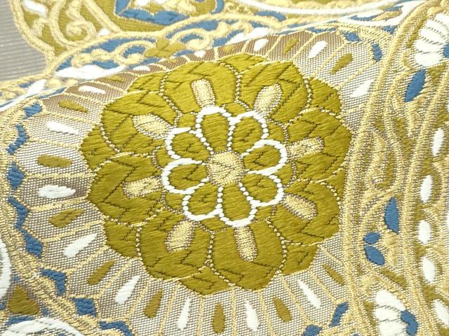 平和屋着物○極上 西陣 河合美術織物謹製 六通柄袋帯 唐織 正倉院花文