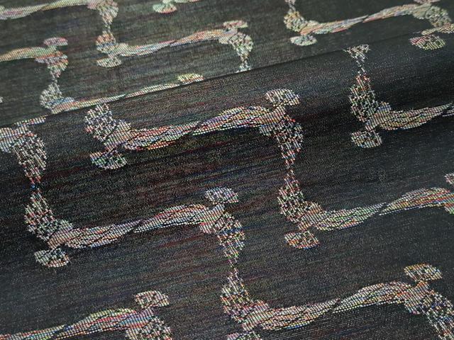 平和屋着物□極上 染色作家 斉藤三才 両面 六通柄袋帯 三才鳥