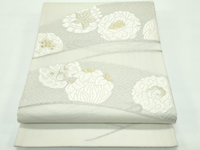 平和屋着物■極上　夏物　西陣織　天平初年創始の京の老舗　洛陽織物　六通柄袋帯　唐織　草花文　金銀糸　逸品　CZAA3496s5