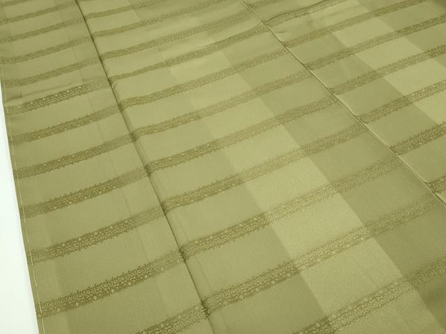 平和屋本店□極上 龍村晋謹製 お召 獅噛文長斑錦 ますいわ