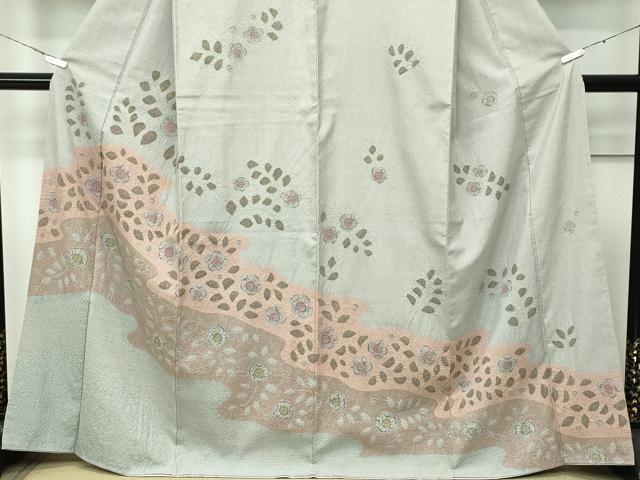 平和屋着物□極上 訪問着 本場縞大島紬地 辻が花 絞り 逸品 未使用