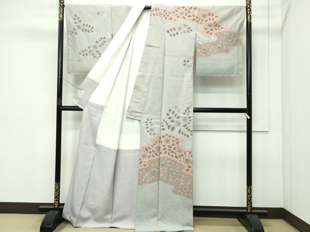 平和屋着物■極上　訪問着　本場縞大島紬地　辻が花　絞り　逸品　未使用　CZAA3527s5 平和屋着物□極上 訪問着 本場縞大島紬地 辻が花 絞り 逸品 未使用