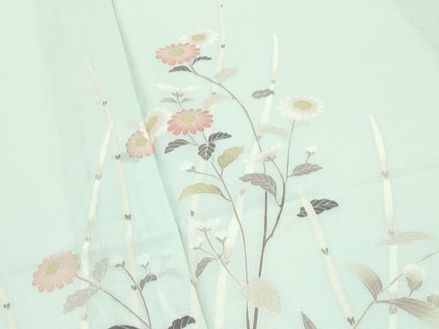 平和屋着物□極上 夏物 訪問着 絽 籬草花文 暈し染め 夏