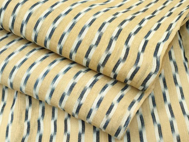 平和屋着物■極上　夏物　上布　変わり縞　麻　逸品　CZAA3549s5