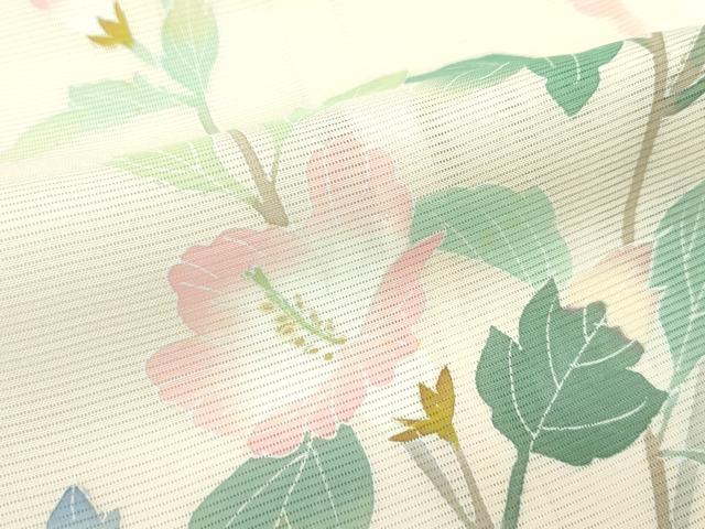 平和屋着物■極上　夏物　訪問着　絽　草花文　浅黄色地　逸品　未使用　CZAA3570s5 平和屋着物□極上 夏物 訪問着 絽 草花文 浅黄色地 逸品 未