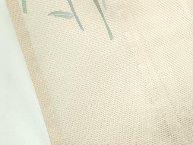 平和屋着物□極上 夏物 訪問着 絽 草花文 浅黄色地 逸品 未