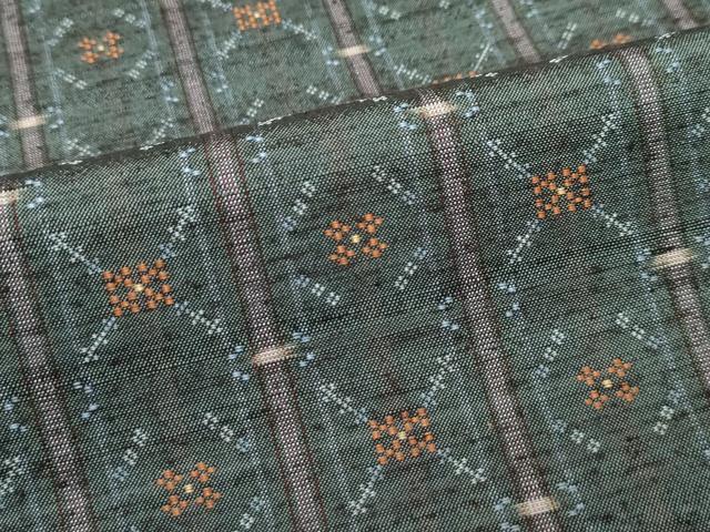 平和屋本店□極上 本場琉球 読谷山花織 紬地 逸品 CZAA3572s5 紬