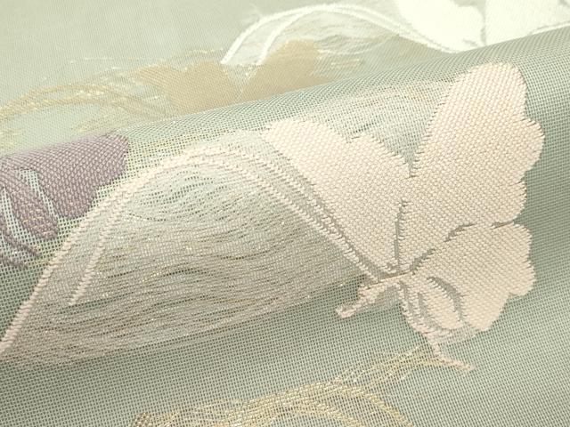 平和屋着物□極上 夏物 西陣 河合美術織物謹製 六通柄 本袋帯