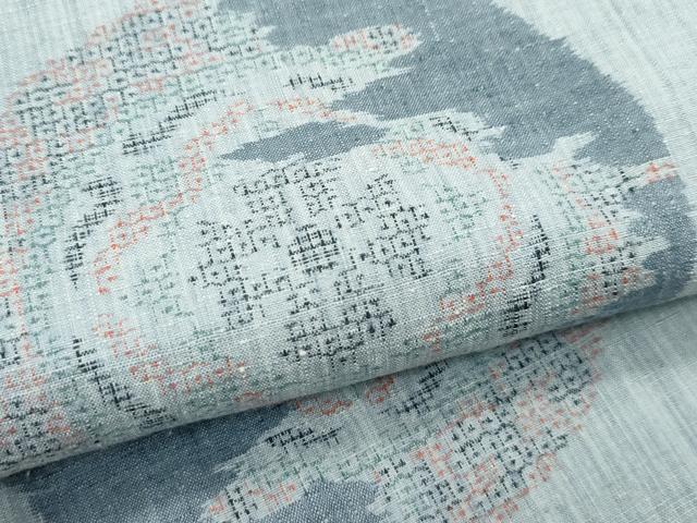 平和屋本店□極上 本場結城紬 重要無形文化財 100亀甲 花丸文 チャイナ