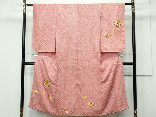 平和屋着物■極上　七五三　女の子　7歳　祝着　総絞り　総刺繍　駒刺繍　花毬文　逸品　CZAA3763s5