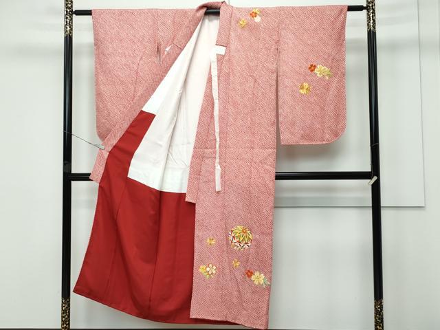 平和屋着物■極上　七五三　女の子　7歳　祝着　総絞り　総刺繍　駒刺繍　花毬文　逸品　CZAA3763s5_1
