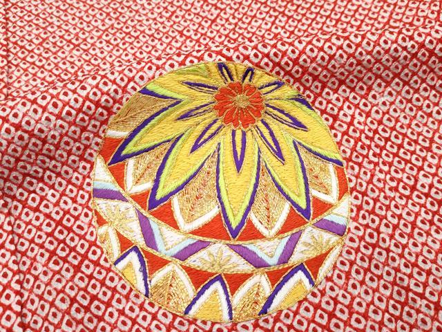 平和屋着物■極上　七五三　女の子　7歳　祝着　総絞り　総刺繍　駒刺繍　花毬文　逸品　CZAA3763s5_5