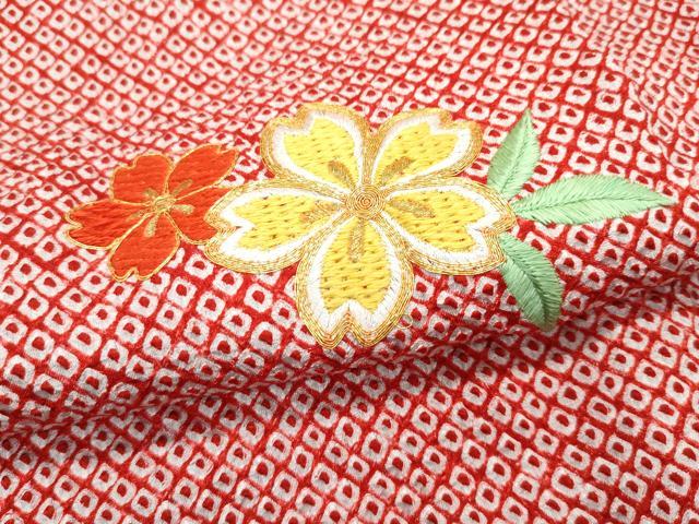 平和屋着物■極上　七五三　女の子　7歳　祝着　総絞り　総刺繍　駒刺繍　花毬文　逸品　CZAA3763s5_6