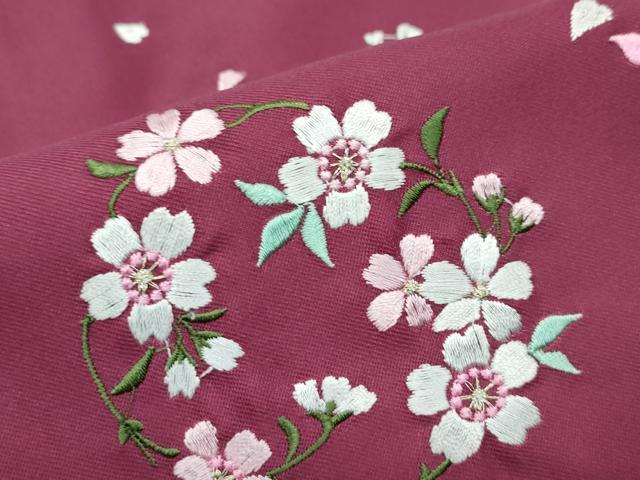 平和屋着物□女性 行灯袴 総刺繍 舞花文 暈し染め 洗える着物 逸品 未