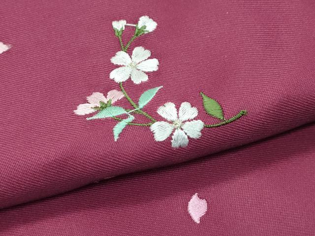 平和屋着物□女性 行灯袴 総刺繍 舞花文 暈し染め 洗える着物 逸品 未