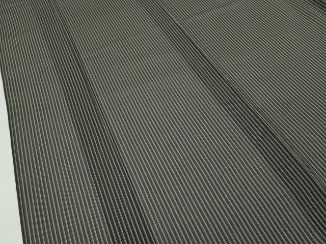 平和屋着物□極上 夏物 お召 間道 黒地 逸品 CZAA3820s5 紬