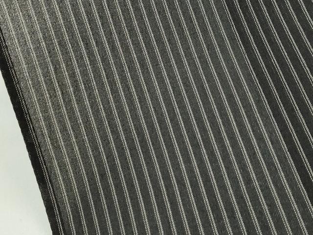 平和屋着物□極上 夏物 お召 間道 黒地 逸品 CZAA3820s5 紬