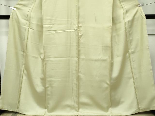 平和屋本店■極上　京都染織メーカー・貴久樹謹製　野蚕糸　ナチュラルタッサー　色無地　枯草色　胴抜き仕立て　逸品　CZAA3824s5 平和屋本店□極上 京都染織メーカー・貴久樹謹製 野蚕糸 ナチュラル