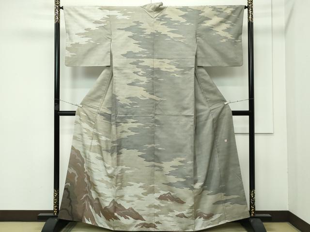 専用帯3888 3896 二点セット ●白山工房 石川県指定無形文化財 牛首紬 平和屋本店□極上 石川県指定無形文化財 牛首紬 白山工房 手織り