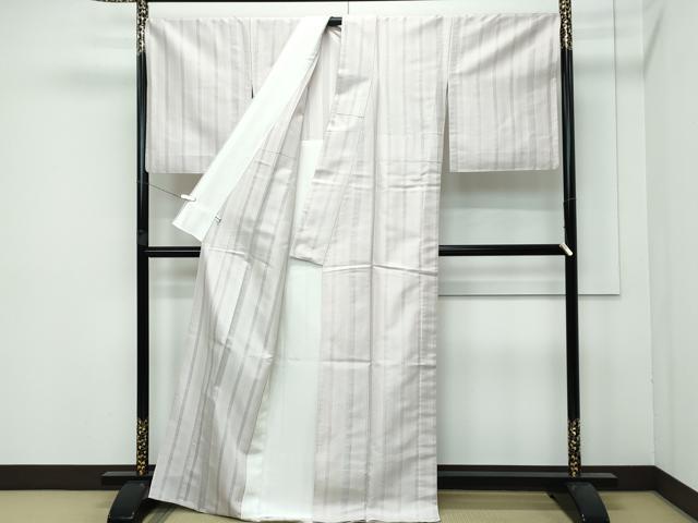 平和屋本店▽極上　本場筑前博多織　博多金ラベル　お召　単衣　伊都国献上　福絖織物謹製　証紙付き　逸品　CZAA3866s5_2