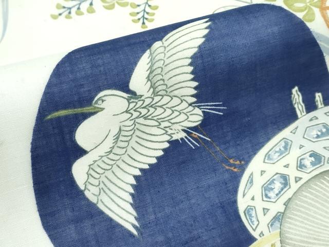 平和屋着物□極上 アンティーク 大正ロマン 全通柄 九寸名古屋帯 団扇