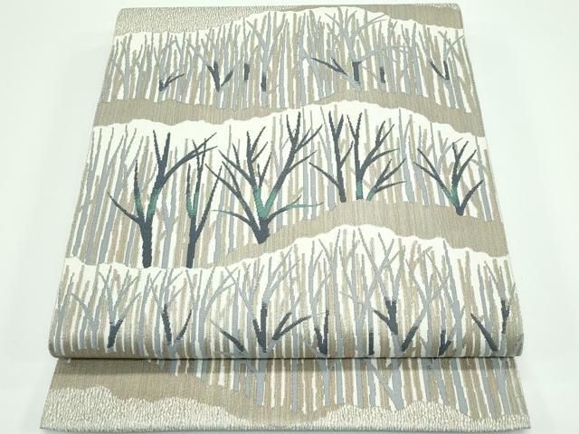 平和屋着物■極上　西陣　服部織物謹製　六通柄袋帯　草木文　金糸　逸品　CZAA3881s5