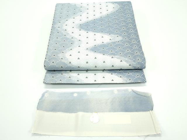 平和屋着物■極上 西陣の老舗アート裕(津村織物) 二代目・津村千太郎  両面 全通柄袋帯 唐織 藍染 証紙付き 逸品 未使用 CZAA3907s5