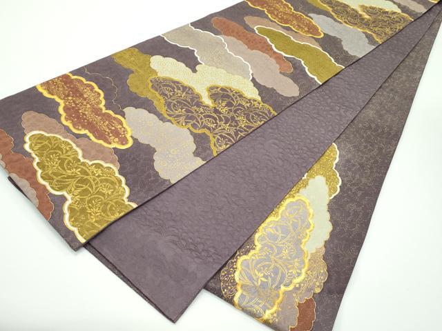 平和屋着物□希少 皇室献上作家 藤井寛 六通柄袋帯 駒刺繍