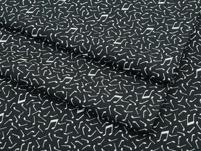 平和屋着物■極上　小紋　単衣　音符　黒字　洗える着物　逸品　CZAA3974s5