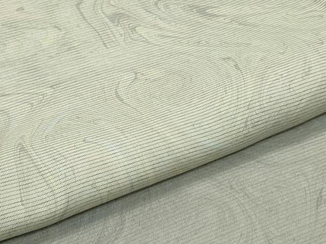平和屋着物■極上　夏物　小紋　絽　墨流し文様　逸品　未使用　CYAA3827s5 平和屋着物□極上 男性 夏物 本場小千谷ちぢみ 麻 色無地 薄花色 証紙
