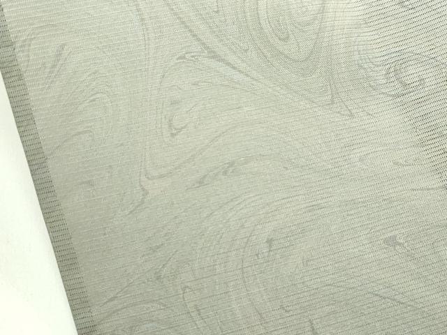 平和屋着物■極上　夏物　小紋　絽　墨流し文様　逸品　未使用　CYAA3827s5 平和屋着物□極上 男性 夏物 本場小千谷ちぢみ 麻 色無地 薄花色 証紙