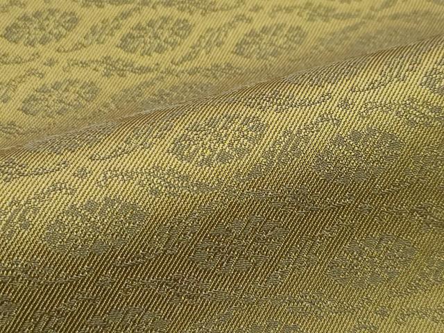 平和屋本店□極上 銀座もとじ お召 梅幸茶色 花菱文 たとう紙