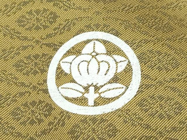 平和屋本店□極上 銀座もとじ お召 梅幸茶色 花菱文 たとう紙