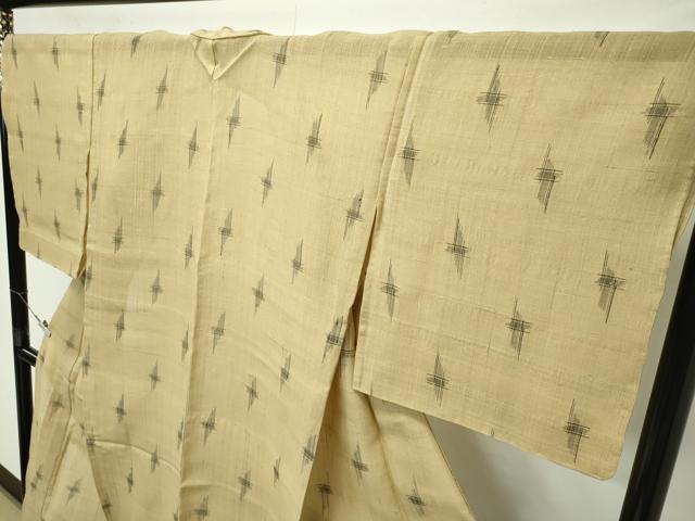 平和屋着物■極上　夏物　絹芭蕉　絣文様　桑染色地　逸品　未使用　CZAA4040s5_2