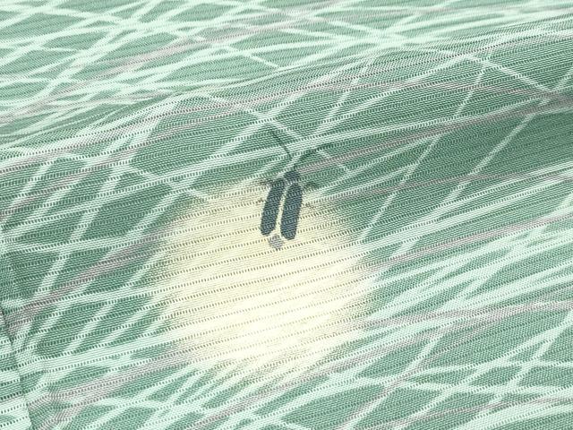 平和屋着物□極上 夏物 小紋 絽 蛍暈し 蛍芝草文 老竹