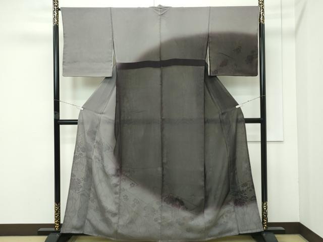 平和屋着物■極上　訪問着　無双　絽袷　絽×絽　草花文　暈し染め　銀彩　逸品　CZAA4043s5