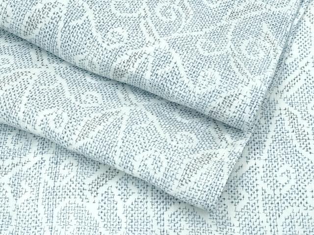 平和屋本店■極上　夏物　石川県指定無形文化財　能登上布　本麻手織上布　唐草文　麻　逸品　未使用　CZAA4045s5