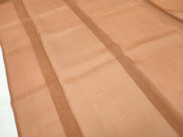 平和屋着物□極上 夏物 紗紬 色無地 渋紙色 逸品 未使用 CZAA4072s5